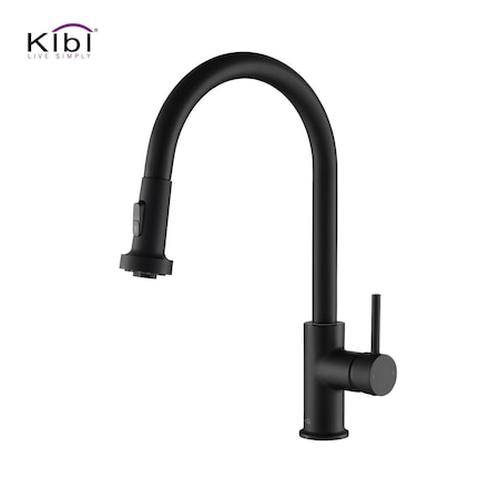 Kibi Casa Single Handle Pull Down Kitchen Sink Faucet KKF2002MB